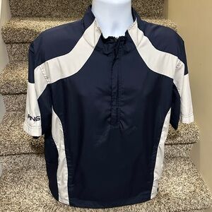 Ping Men's Navy and White golf pullover